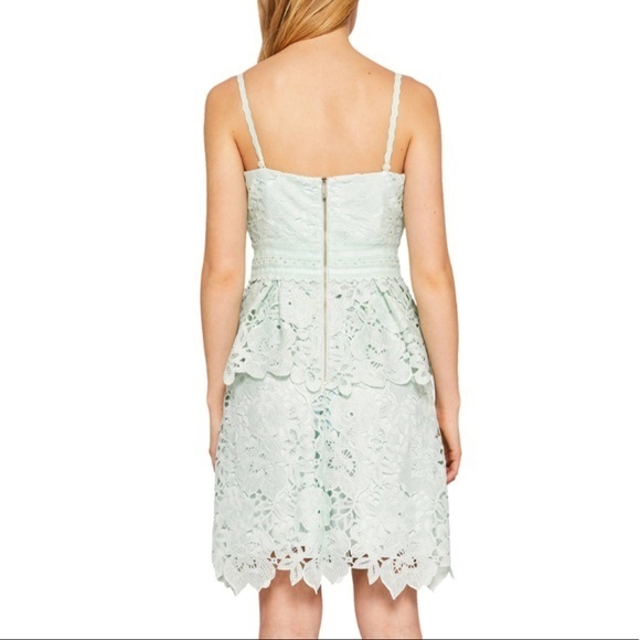 NWT Ted Baker lace peplum dress mint white 2 6 Medium free shipping designer - Picture 4 of 15